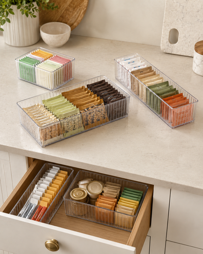 BOXERA – Transparentes Ordnungssystem im 4er-Set