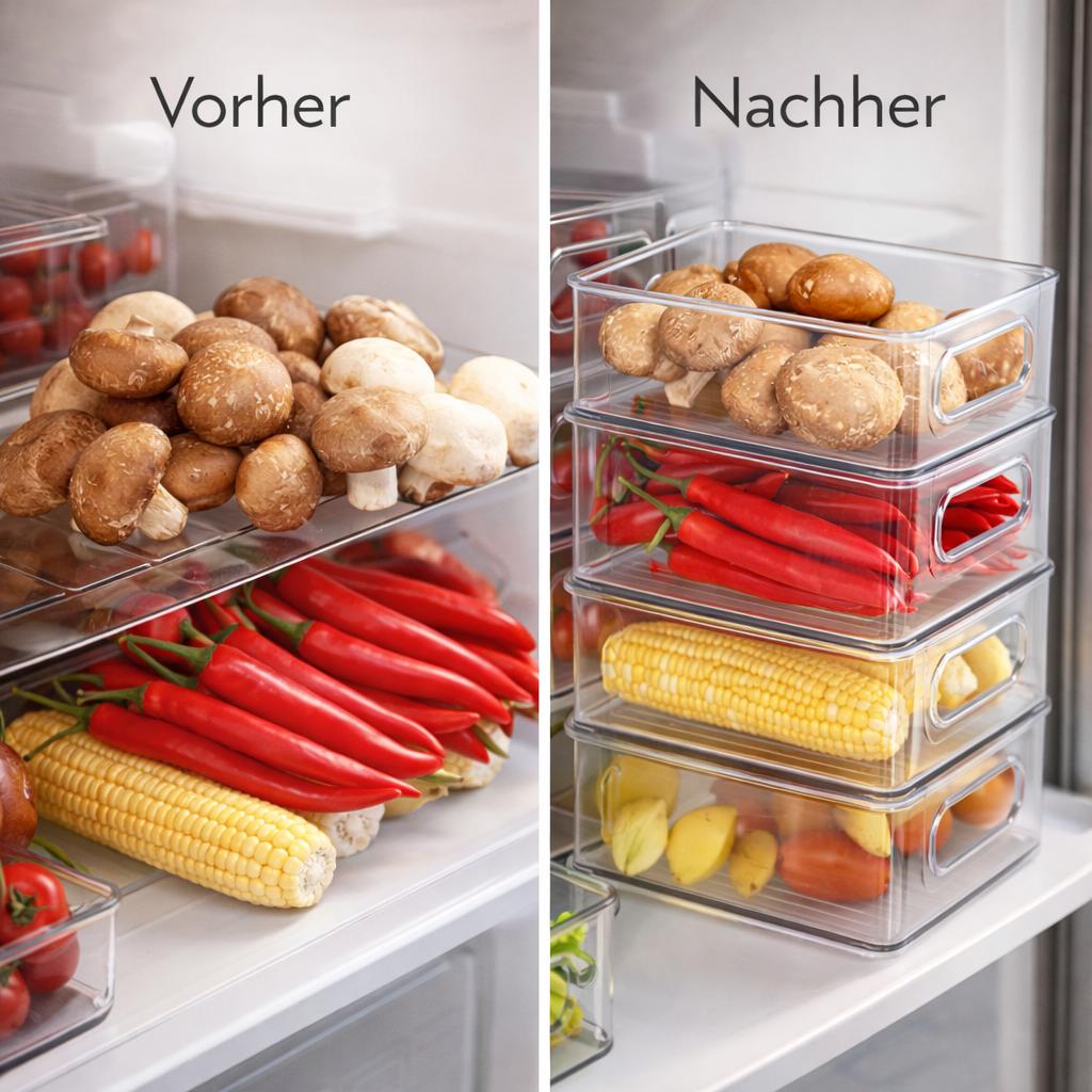 Transparente Aufbewahrungsbox CLEARIA für Küche und Kühlschrank Ordnungssystem