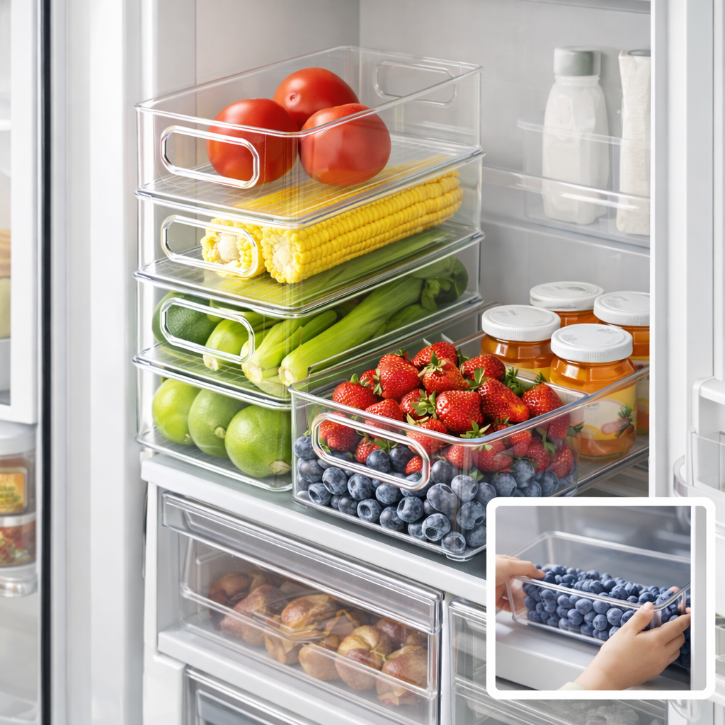 Transparente Aufbewahrungsbox CLEARIA für Küche und Kühlschrank Ordnungssystem